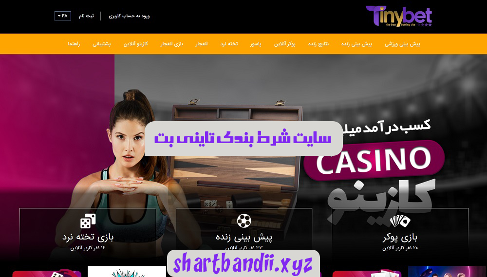 سایت شرط بندی تاینی بت TinyBet