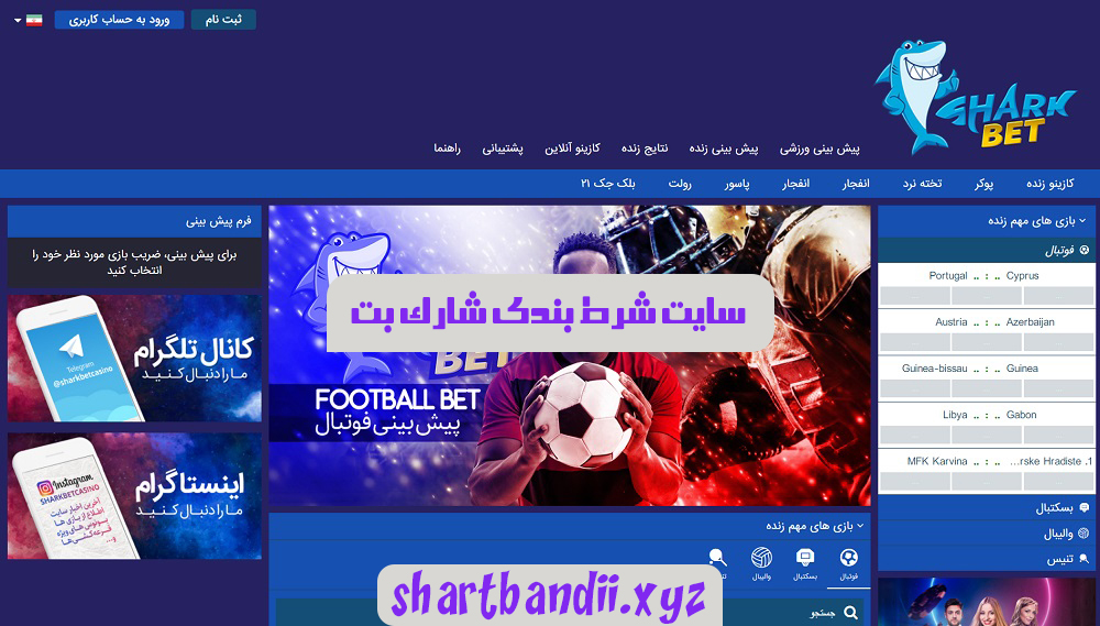 سایت شرط بندی شارک بت sharkbet